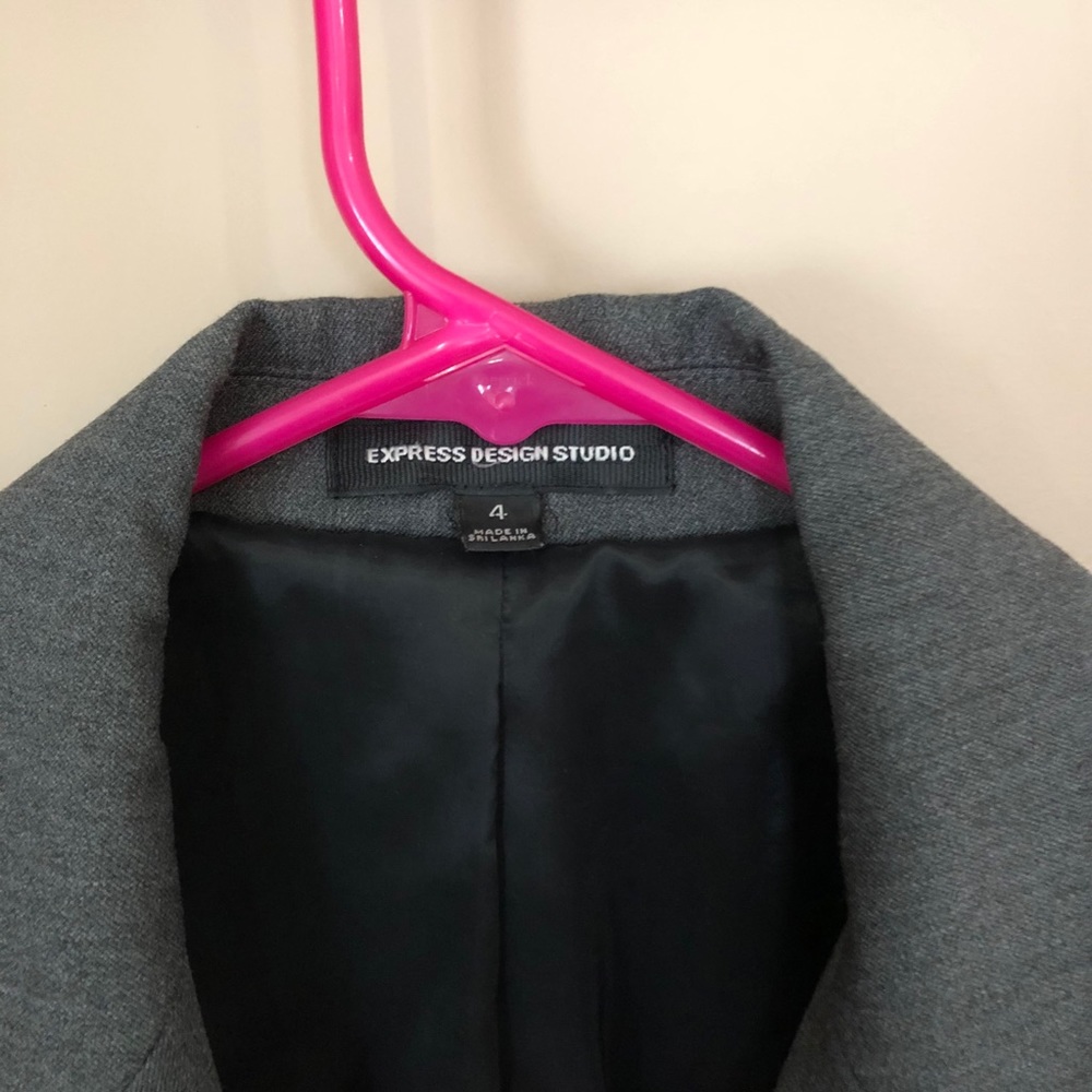 Express Design Studio. Size 4 Grey Blazer - image 2